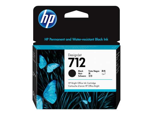 HP 712 - 80 ml - Schwarz - original - DesignJet