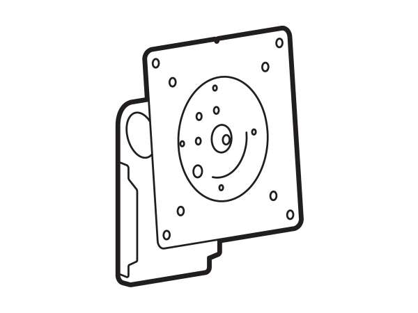 Ergotron LX Pro - Montagekomponente (Pivot) - für Flachbildschirm - Dual Direct - Dunkelgrau - Bilds