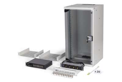 DIGITUS Netzwerk-Set SOHO Pro, 254 mm (10") - 12HE, 315 x 300 mm (B x T)