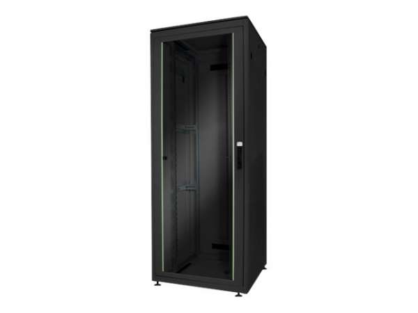 DIGITUS Professional Unique DN-19 47U-8/8-B-1 - Schrank Netzwerkschrank - Schwarz, RAL 9005 - 47U -