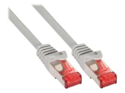 InLine Patchkabel - S/FTP (PiMf) - Cat.6 - halogenfrei - Kupfer - grau - 3m