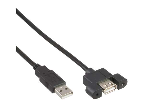 InLine 120er B-Pack USB 2.0 Anschlusskabel - Stecker A / Einbaubuchse A - 0,6m