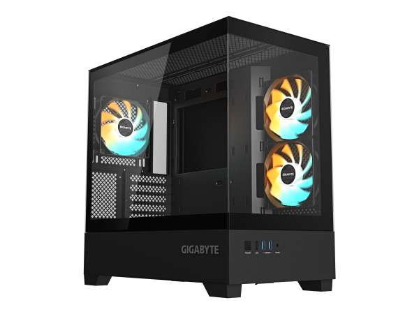 Gigabyte C201 PANORAMIC - Mid tower - micro ATX - Seitenteil mit Fenster (gehärtetes Glas)