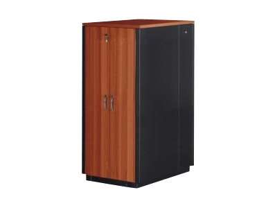 DIGITUS SOUNDproof DN-19 42U-SO-C - Schrank Netzwerkschrank - Schwarz, kirschrot, RAL 9005 - 42HE -