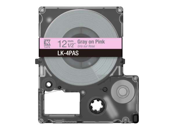 Epson LabelWorks LK-4PAS - Sanftes Pink/Grau - Rolle (1,2 cm)
