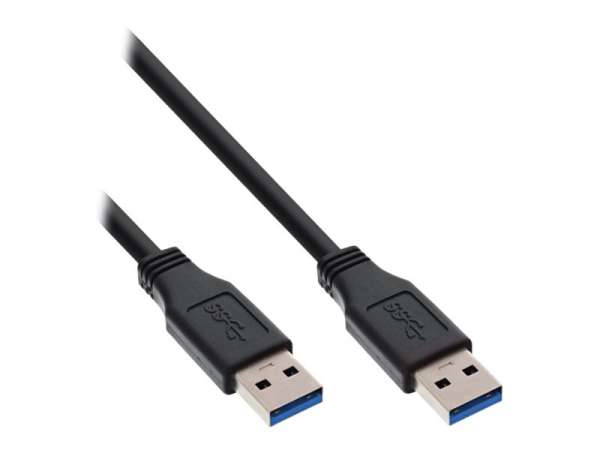 InLine USB 3.2 Gen.1 Kabel - A an A - schwarz - 1m