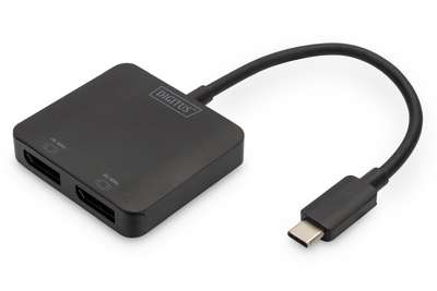 DIGITUS MST Hub - Video-Verteiler - USB-C - 2 x DisplayPort