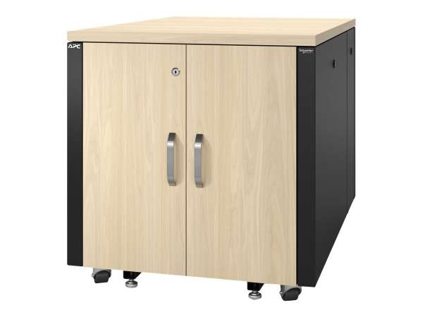APC NetShelter - Schrank (vertikal) - schallisoliert - AC 100-230 V - Ahorn - 12U - 48.3 cm (19")