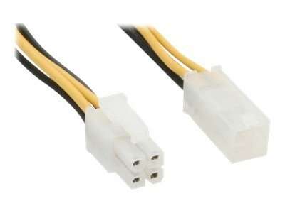 InLine Strom Verlängerung intern - P4 4pol ST / BU - Netzteil zu Mainboard - 0,20m