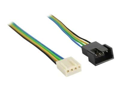InLine Lüfterkabel Verlängerung PWM - 4pol Molex Stecker / Buchse - 0,70m