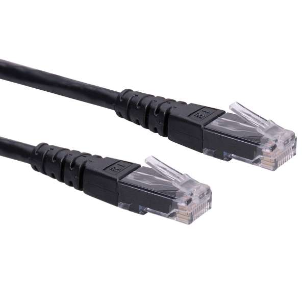 ROLINE Patch-Kabel - RJ-45 (M) - RJ-45 (M) - 2 m - UTP - ( Kategorie 6 ) - Schwarz