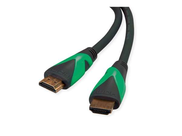 ROLINE Green - Ultra High Speed - HDMI-Kabel mit Ethernet - HDMI männlich zu HDMI männlich - 2 m - D