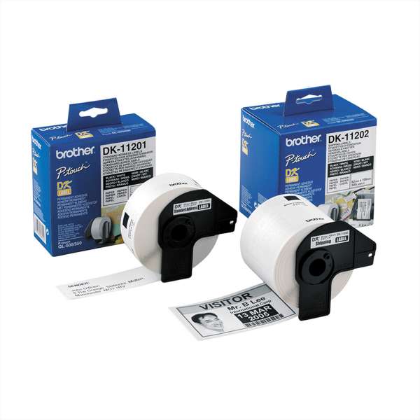 Brother DK-11209 - Schwarz auf Weiß - 800 Adressetiketten