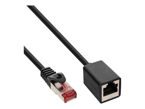 InLine 50er Bulk-Pack Patchkabel-Verl. - S/FTP - Cat.6 - LSZH - CU - schwarz - 1m