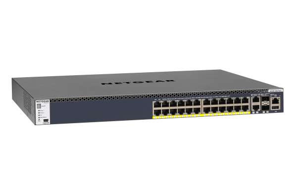Netgear M4300-28G-PoE+ - Switch - L3 - managed - 2 x 10/100/1000/10000 + 2 x 10 Gigabit SFP+ + 24 x