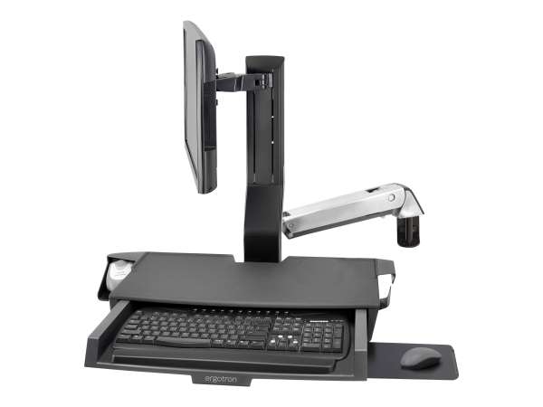 Ergotron Sit-Stand Combo Arm - Befestigungskit (Handgelenkkissen, Wandmontagehalterung, Display-Halt