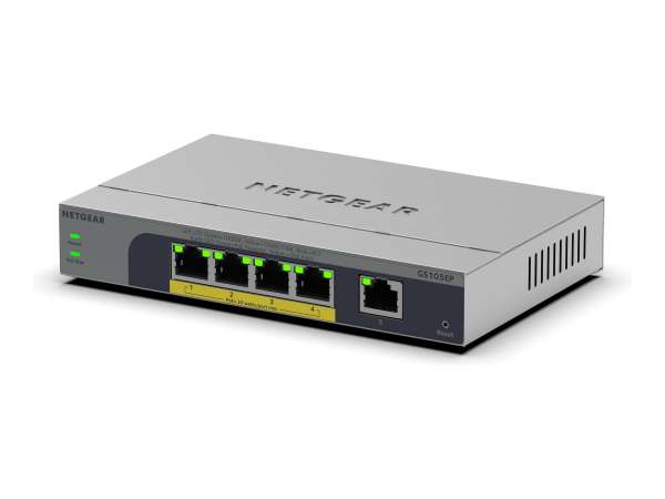 Netgear Easy Smart GS105EP - Switch - L3 - Smart - 1 x 10/100/1000 + 4 x 10/100/1000 (PoE+)