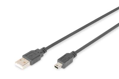 DIGITUS USB-A Mini-B Anschlusskabel, 3m
