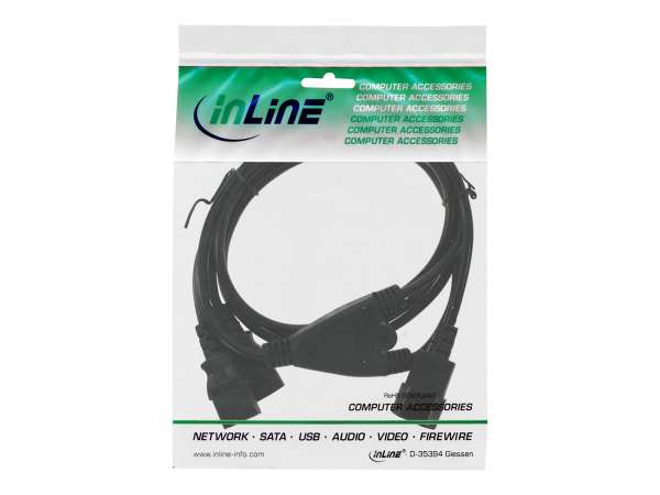 InLine Strom Y-Kabel intern - 1x 13,34cm (5,25") an 2x 15pol SATA - 0,20m