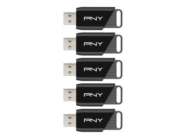 PNY Attaché X - USB-Flash-Laufwerk - 64 GB - USB 3.2 Gen 1 (Packung mit 5)