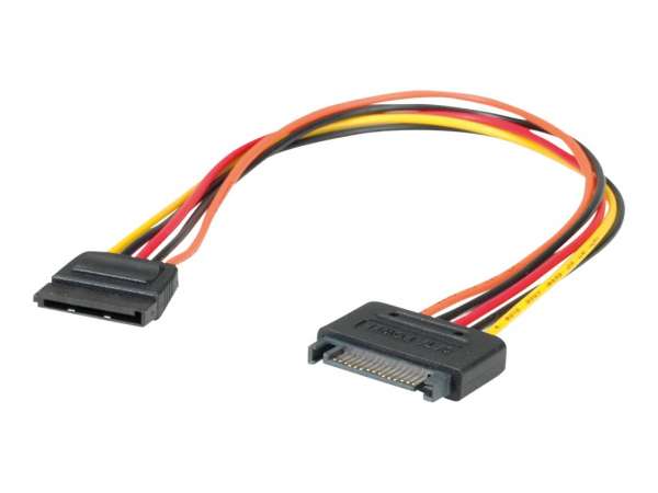ROLINE Spannungsversorgungs-Verlängerungskabel - SATA-Stromstecker (M)