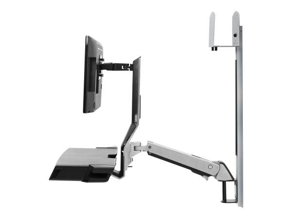 Ergotron SV Combo System with Worksurface & Pan, Medium CPU Holder - Befestigungskit (CPU-Halter, Ha