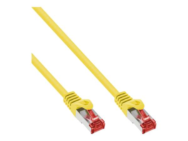 InLine 100er Bulk-Pack Patchkabel - S/FTP (PiMf) - Cat.6 - PVC - CU - gelb - 0,5m