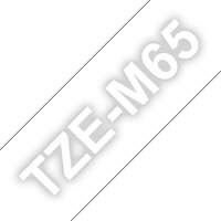 Brother TZe-M65 - Matt - Klebstoff - weiß auf transparent matt - Rolle (3,6 cm x 8 m)