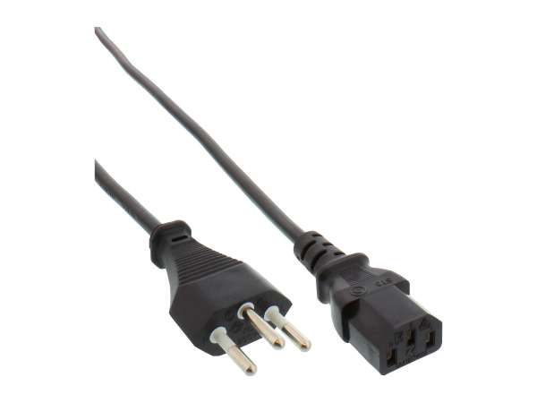InLine 40er B-Pack Netzkabel - Netzstecker Schweiz / Kaltgeräte ST C13 - 1,8m