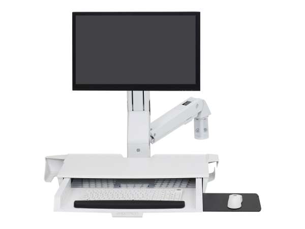 Ergotron Sit-Stand Combo Arm - Befestigungskit (Handgelenkkissen, Wandmontagehalterung, Display-Halt
