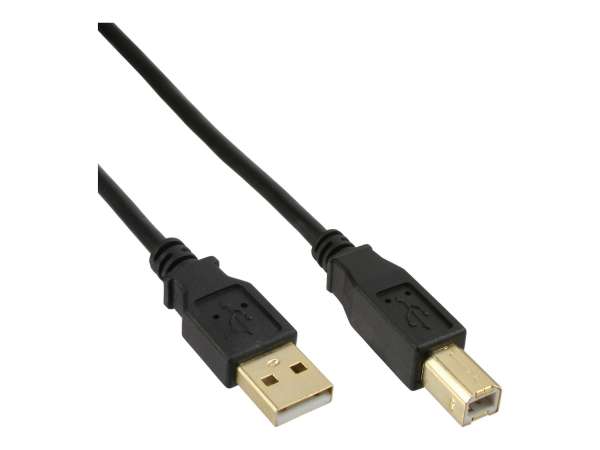 InLine 100er B-Pack USB 2.0 Kabel - A an B - schwarz - Kontakte gold - 1m