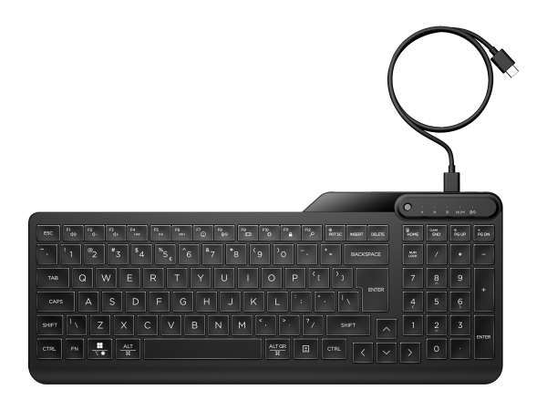 HP 400 - Tastatur - Multi-Device, kompakt, 2-Zonen-Layout