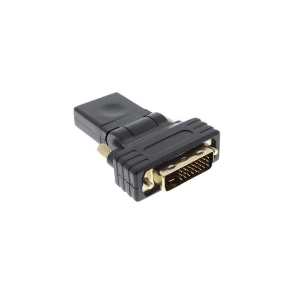 InLine HDMI-DVI Adapter - HDMI Buchse auf DVI Stecker - flexibler Winkel - 4K2K