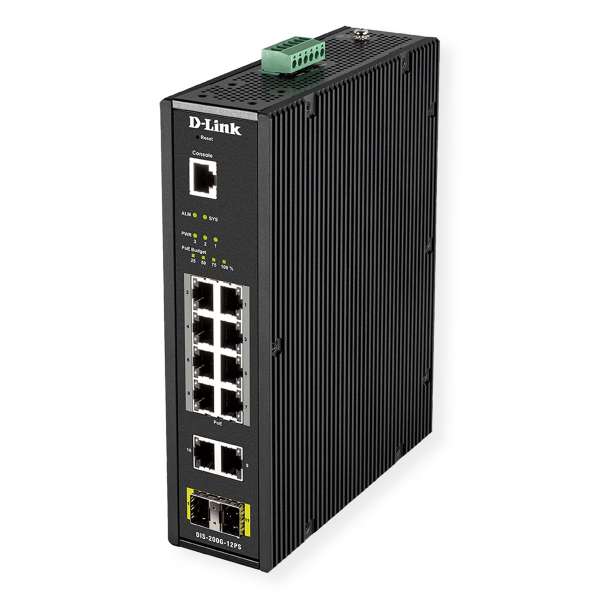 D-Link DIS 200G-12PS - Switch - managed - 10 x 10/100/1000 (8 PoE+)