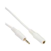 InLine Klinke Verlängerung - 3,5mm Stecker / Buchse - Stereo weiß / gold - 10m