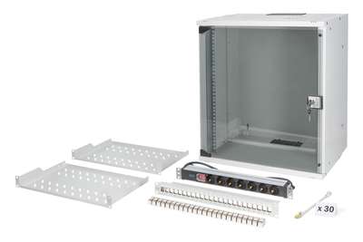 DIGITUS Netzwerk-Set SOHO Pro, 483 mm (19") - 12HE, 540 x 400 mm (B x T)