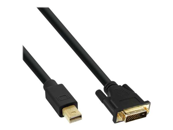InLine Mini DisplayPort zu DVI Konverter Kabel - schwarz - 0,5m