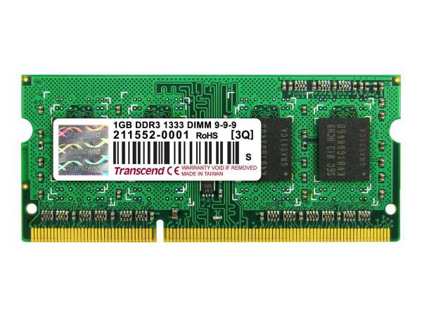 Transcend DDR3 - Modul - 1 GB - SO DIMM 204-PIN