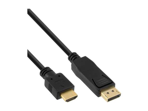 InLine 20er B-Pack DisplayPort / HDMI Konverter Kabel - schwarz - 3m