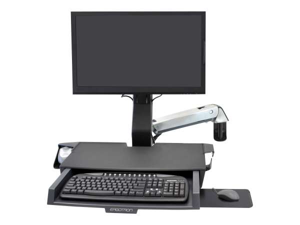 Ergotron Sit-Stand Combo Arm - Befestigungskit (Handgelenkkissen, Wandmontagehalterung, Display-Halt