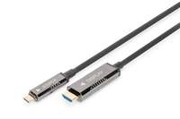 DIGITUS AOC - Adapterkabel - 24 pin USB-C männlich zu HDMI männlich - 15 m - aktiv, HAOC-Kabel (Hybr