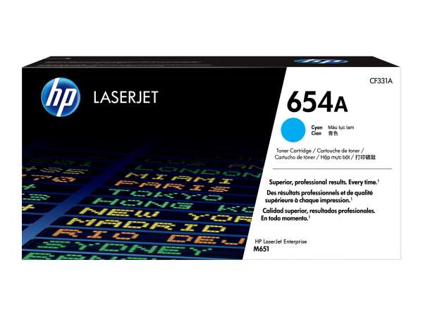 HP 654A - Cyan - original - LaserJet - Tonerpatrone (CF331A)