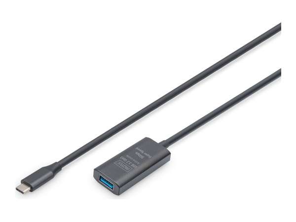 DIGITUS Aktives USB 3.2 Gen1 5G Verlängerungskabel, USB-C - USB-A, 5m
