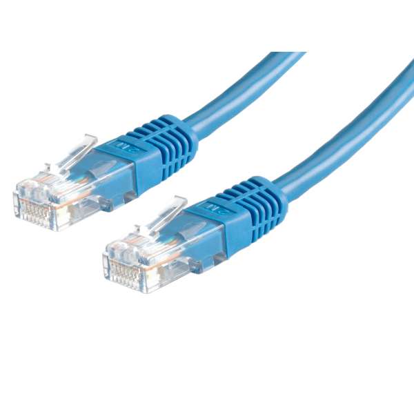 ROLINE Patch-Kabel - RJ-45 (M) - RJ-45 (M) - 1 m - UTP - ( Kategorie 5e ) - Blau