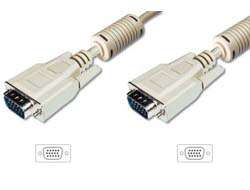 DIGITUS 10x VGA Monitor Anschlusskabel 2xHD15 Stecker AWG28 doppelt geschirmt - Kabel - Digital/Disp