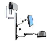 Ergotron LX Wall Mount System - Befestigungskit (Wandarm, Maushalterung, 2 Schienenabdeckungen, Tast