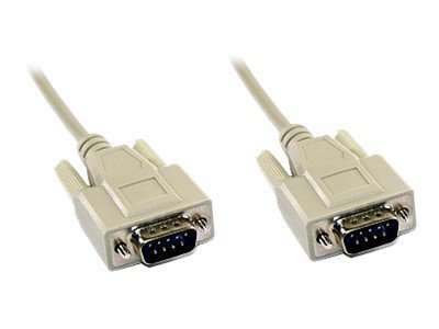 InLine Serielles Kabel - 9pol Stecker / Stecker - vergossen - 1:1 belegt - 2m