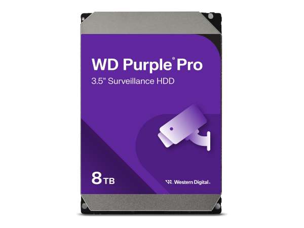 WD Purple Pro WD8002PURP - Festplatte - 8 TB - Überwachung, intelligente Videoübertragung - intern -