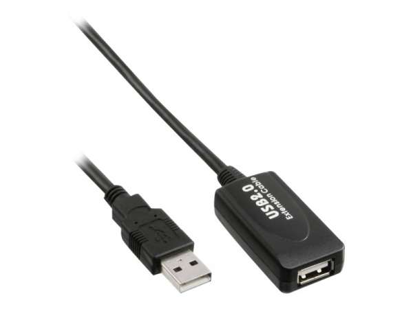 InLine USB 2.0 Aktiv-Verl. - mit Signalverstärkung "Repeater" - ST A / BU A - 5m