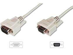 DIGITUS Datentransfer Verlängerungskabel, D-Sub9/St - D-Sub9/Bu